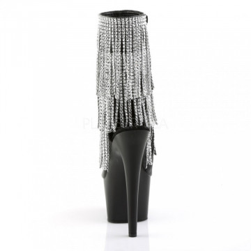 Pleaser ADORE-1024RSF Blk Faux Leather-Slv/Blk Matte