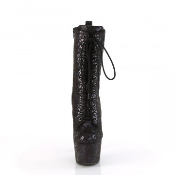 Pleaser ADORE-1040SPF Blk Oil Slick Met. Snake Print Fabric/M