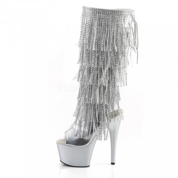 Pleaser ADORE-2024RSF Slv Metallic Pu/Slv Matte
