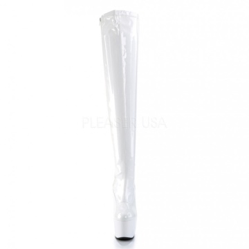 Pleaser ADORE-3000 Wht Str Pat/Wht