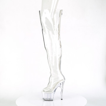 Pleaser ADORE-3021 Clr TPU-Slv Metallic/Clr