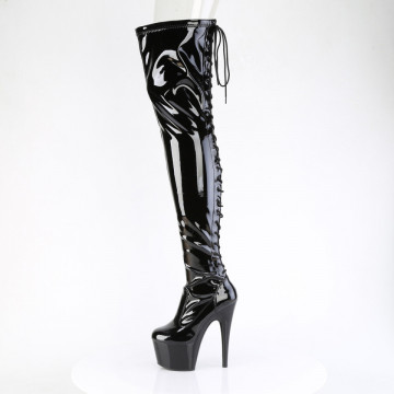 Pleaser ADORE-3850 Blk Str. Pat/Blk