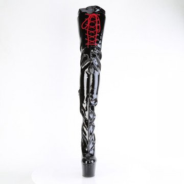 Pleaser ADORE-4001WR Blk Stretch Pat/Blk