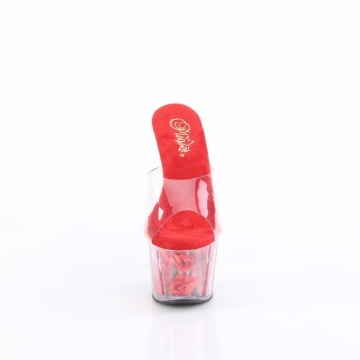 Pleaser ADORE-701FL Clr/Red Flowers