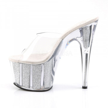 Pleaser ADORE-701G Clr/Slv Gltr