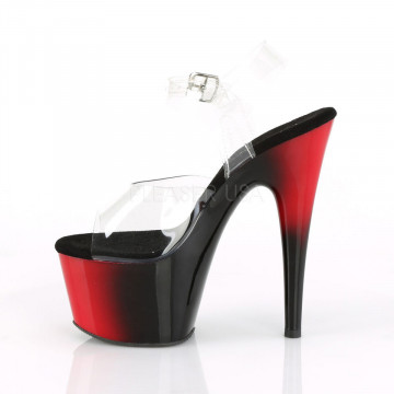 Pleaser ADORE-708BR Clr/Red-Blk