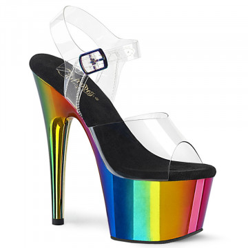 Pleaser ADORE-708RC Clr/Rainbow Chrome