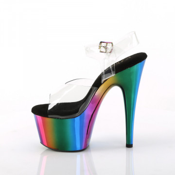 Pleaser ADORE-708RC Clr/Rainbow Chrome