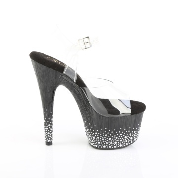 Pleaser ADORE-708SPKL-01 Clr/Blk-Slv RS