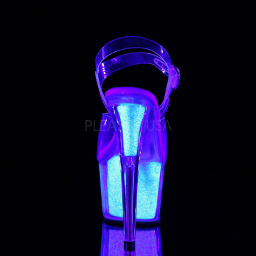 Pleaser ADORE-708UVG Clr/Neon Opal Glitter