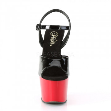 Pleaser ADORE-709 Blk Pat/Red