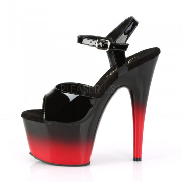 Pleaser ADORE-709BR-H Blk Pat/Blk-Red