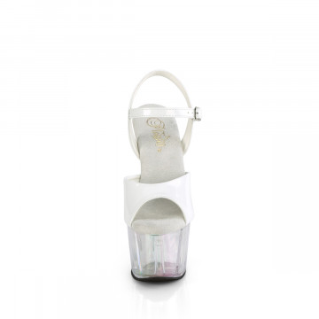 Pleaser ADORE-709HT Wht Holo/Holo Tinted