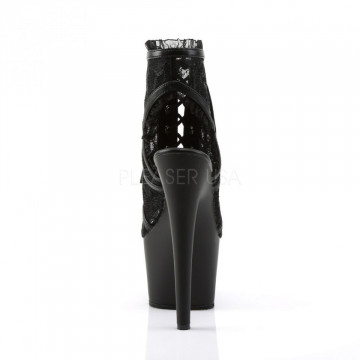 Pleaser ADORE-796LC Blk Mesh Lace/Blk Matte