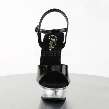 Pleaser ALLURE-609 Blk Pat/Clr