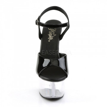 Pleaser ASPIRE-609 Blk Pat/Clr