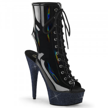 Pleaser BEJEWELED-1016-6 Blk Holo Pat/Midnight Blk RS