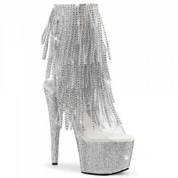 Pleaser BEJEWELED-1017RSF-7 Clr-Slv/Slv RS