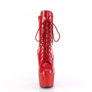 Pleaser BEJEWELED-1020-7 Red Holo Pat/Red RS
