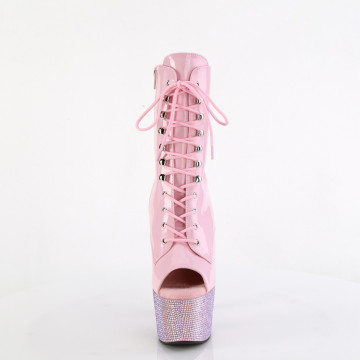 Pleaser BEJEWELED-1021-7 B. Pink Holo Pat/B. Pink AB RS