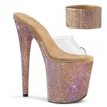 Pleaser BEJEWELED-812RS Clr/Rose Gold Multi RS