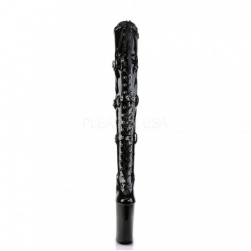 Pleaser BEYOND-3028 Blk Str Pat/Blk