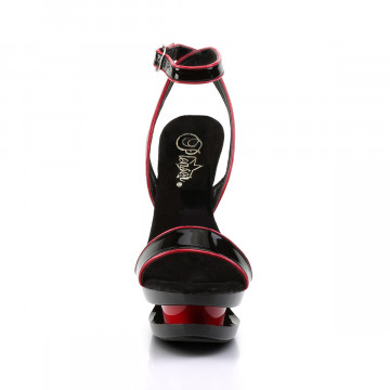 Pleaser BLONDIE-631-2 Blk Red Pat/Blk-Red