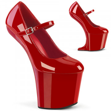 Pleaser CRAZE-880 Red Pat/Red