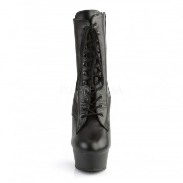 Pleaser DELIGHT-1020 Blk Leather/Blk