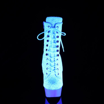 Pleaser DELIGHT-1020LG Neon Wht Multi Glitter/Neon Wht