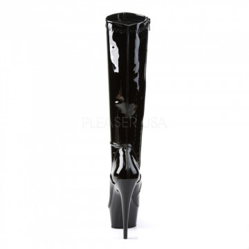 Pleaser DELIGHT-2000 Blk Str Pat/Blk
