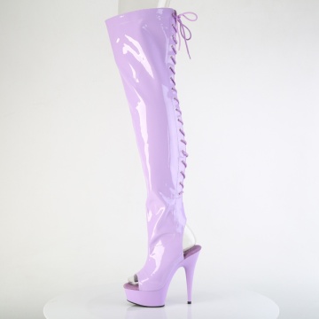 Pleaser DELIGHT-3017 Lavender Str. Pat/Lavender