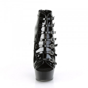 Pleaser DELIGHT-600-11 Blk Pat/Blk