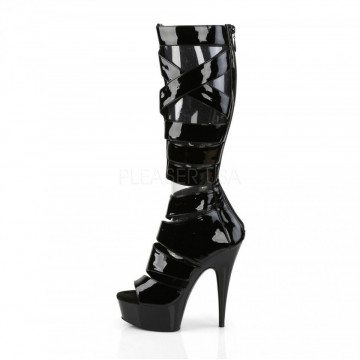 Pleaser DELIGHT-600-49 Blk Str Pat/Blk