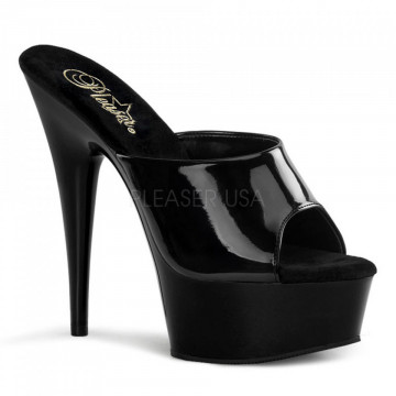 Pleaser DELIGHT-601 Blk Pat/Blk