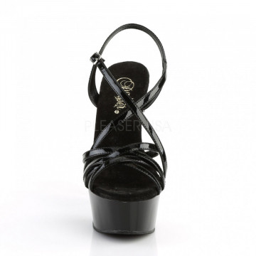 Pleaser DELIGHT-613 Blk Pat/Blk