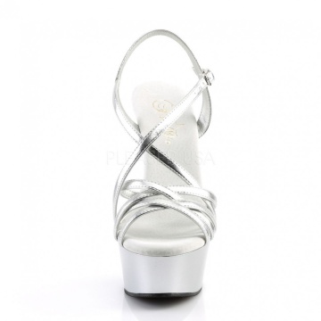 Calzature Pleaser DELIGHT-613 Slv Met. Pu/Slv