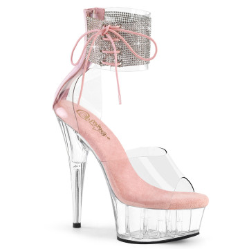 Pleaser DELIGHT-624RS Clr-B. Pink/Clr