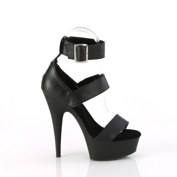 Pleaser DELIGHT-629 Blk Faux Leather/Blk Matte