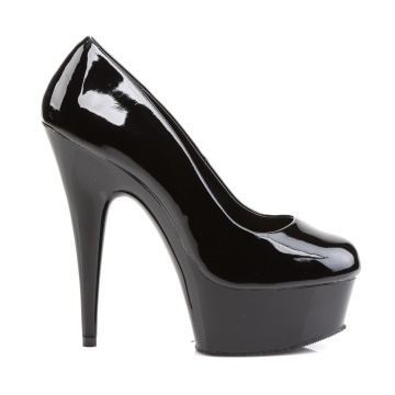 Pleaser DELIGHT-685 Blk Pat/Blk