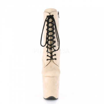 Pleaser FLAMINGO-1020FS Beige Faux Suede/Beige Faux Suede