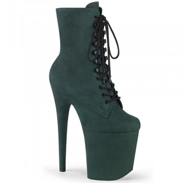 Pleaser FLAMINGO-1020FS Emerald Green F. Suede/Emerald Green F.Suede