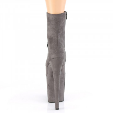 Pleaser FLAMINGO-1020FS Grey Faux Suede/Grey Faux Suede