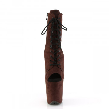 Pleaser FLAMINGO-1021FS Mocha Faux Suede/Mocha Faux Suede