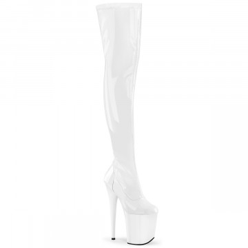 Pleaser FLAMINGO-3000 Wht Str Pat/Wht
