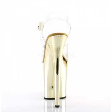 Pleaser FLAMINGO-808 Clr/Gold Chrome