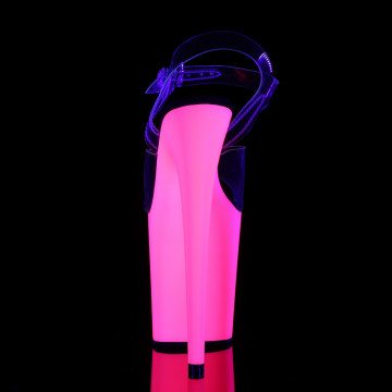 Pleaser FLAMINGO-808UV Clr/Neon Pink