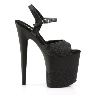 Pleaser FLAMINGO-809-2G Blk Glitter/Blk-Glitter