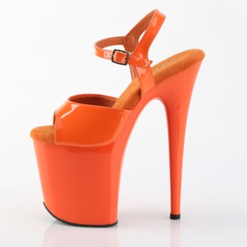 Pleaser FLAMINGO-809 Orange Pat/Orange