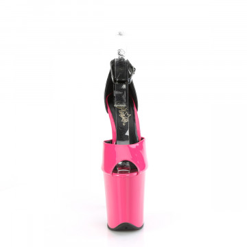 Pleaser FLAMINGO-868 Fuchsia-Blk Pat/Fuchsia-Blk